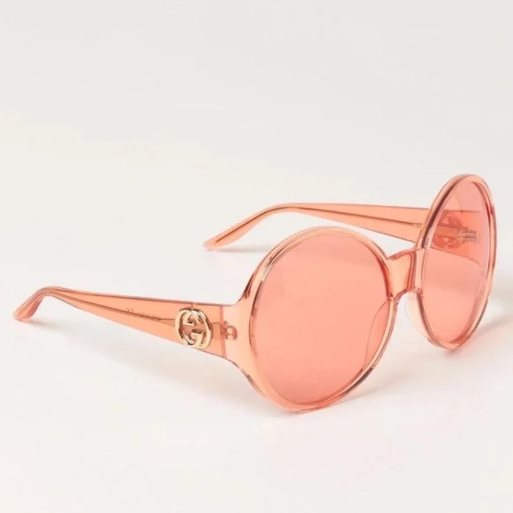 Gucci Oversized Orange/Red Sunglasses NWT $750 - Picture 3 of 13